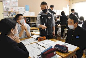 感染症予防、深まる学び-豊科北中で公開授業-–-中日新聞