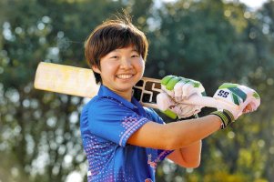 金田紋佳-クリケット女子日本代表強化選手-–-中日新聞
